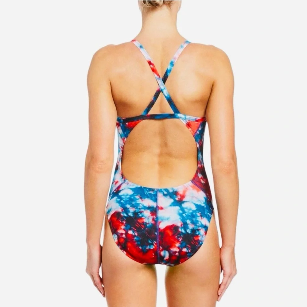 Nike Women's Tie Dye One Piece size 4 Swimsuit NWT - Picture 2 of 5